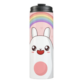 Kawaii rainbow clipart thermal tumbler