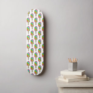 Kawaii Rainbow Ice Cream Skateboard