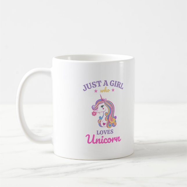 Kawaii Rainbow Unicorn Magical Colourful    Coffee Mug (Left)