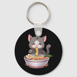 Kawaii Ramen Cat Anime Japanese Food Gift Kids Boy Keychain