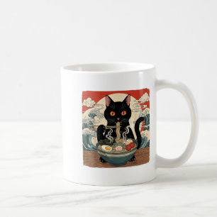 Kawaii Ramen Cat Anime Japanese Noodles Food Wave  Coffee Mug