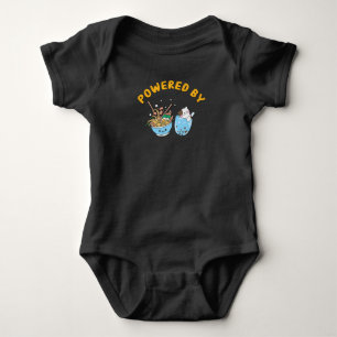 Kawaii Ramen & Cat Design Powered Ramen and Cat Baby Bodysuit