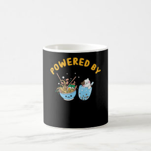 Kawaii Ramen & Cat Design   Powered Ramen and Cat Coffee Mug