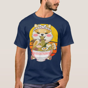 Kawaii Ramen Cute Anime Dog Corgi Japanese Noodles T-Shirt