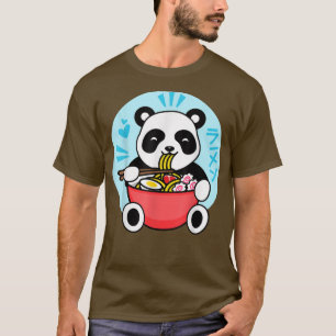 Kawaii Ramen Instant Noodles Cute Anime Panda Japa T-Shirt