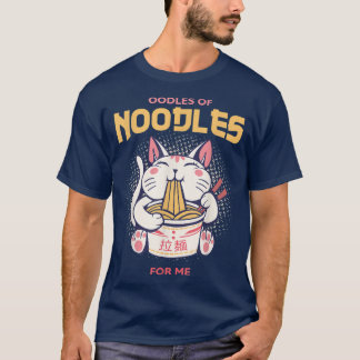 Kawaii Ramen Japanese Anime Noodles Cute Cat Noodl T-Shirt