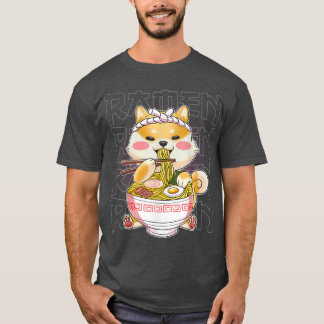 Kawaii Ramen Japanese Anime Noodles Cute Hedgehog T-Shirt