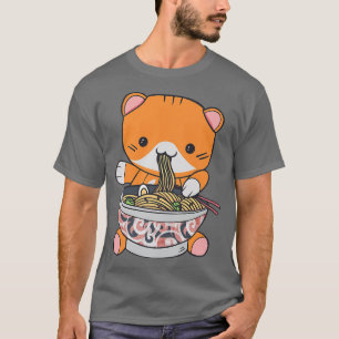 Kawaii Ramen Kitty  Cat Anime Japanese Vaporwave A T-Shirt