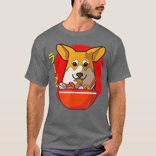 Kawaii Ramen Welsh Corgi Japanese Noodles 648 T-Shirt