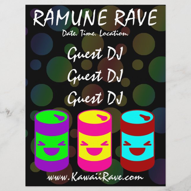 Kawaii Ramune Rave Custom Flyer (Front)