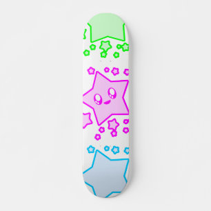 Kawaii Rave Happy Stars Skateboard