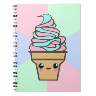 Kawaii Rave Ice Cream Cone Notebook