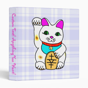 Kawaii Rave Lucky Cat Maneki Neko Binder