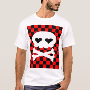 Kawaii Rave Skull Chequerboard T-Shirt