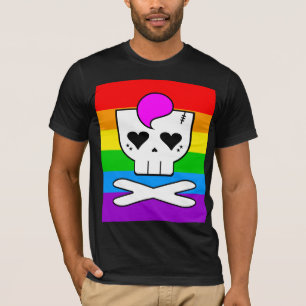Kawaii Rave Skull Rainbow T-Shirt