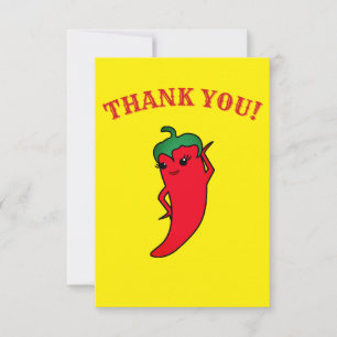 Kawaii Red Hot Pepper Diva Thank You Card