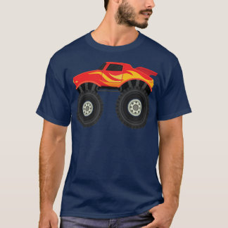 Kawaii Red Monster Truck Cool Trucking Mud Crushin T-Shirt