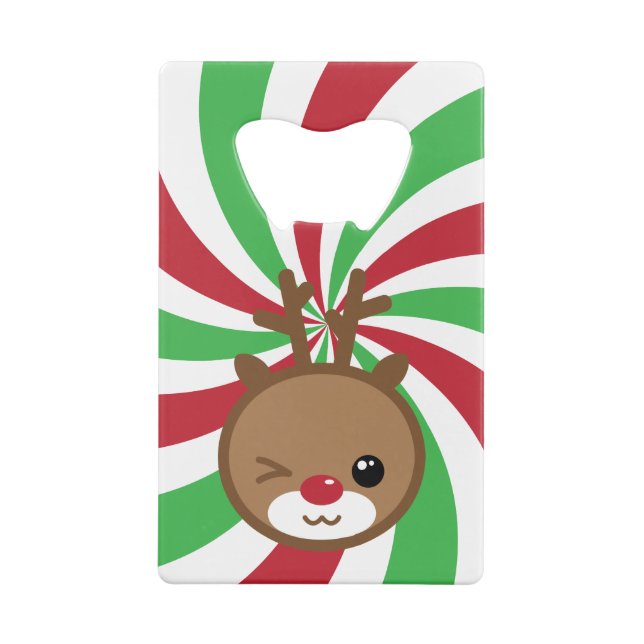 Kawaii Reindeer Bottle Opener Wallet Bottle Opener (Back)