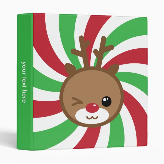 Kawaii Reindeer Christmas Binder (Front/Spine)