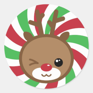 Kawaii Reindeer Christmas Stickers