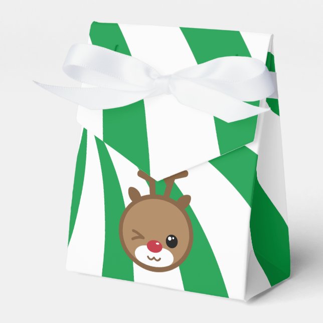 Kawaii Reindeer Gift Favour Box (Front Side)