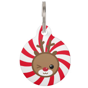 Kawaii Reindeer Pet Tag