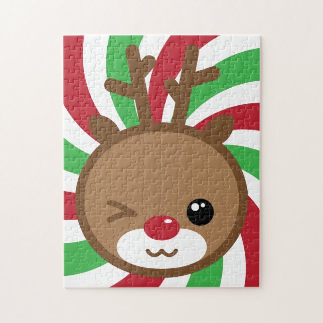Kawaii Reindeer Puzzle (Vertical)