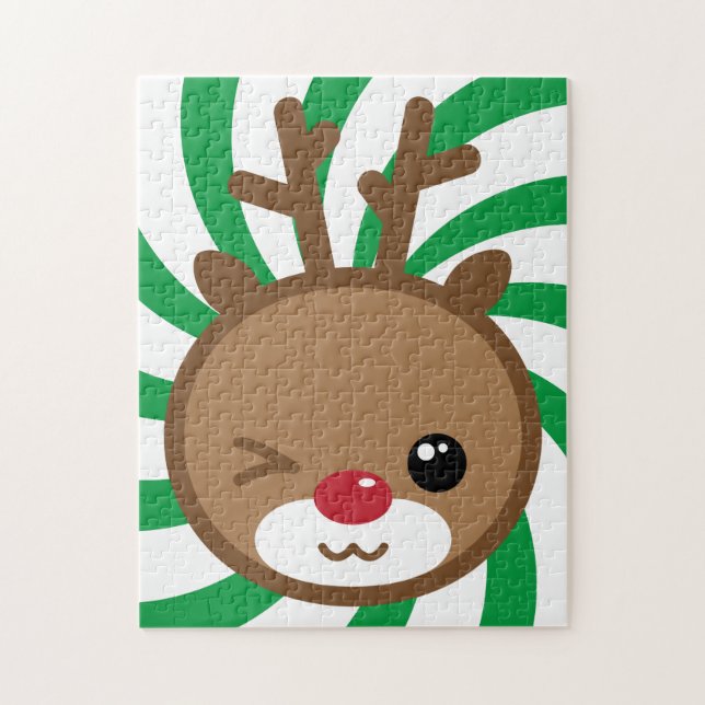 Kawaii Reindeer Puzzle (Vertical)