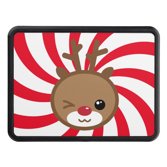 Kawaii Reindeer Trailer Hitch Cover (Front)