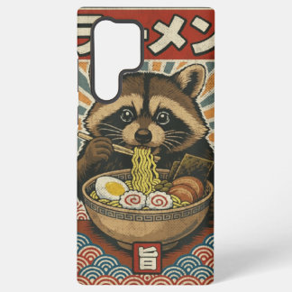 Kawaii Retro Vintage Japanese Slurping Ramen Racco Samsung Galaxy Case