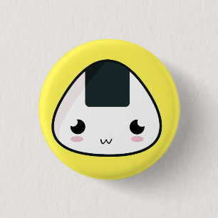 Kawaii Rice ball 1 Inch Round Button