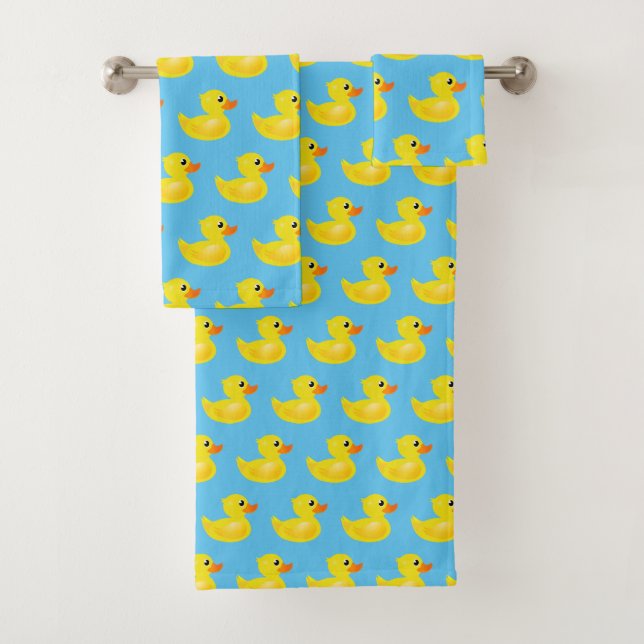 Kawaii Rubber Ducks Bath Towel Set (Insitu)