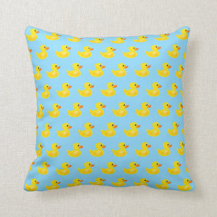 Kawaii Rubber Ducks Pattern Throw Pillow