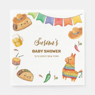 Kawaii Rustic Fiesta Taco Bout A Baby Shower  Napkin