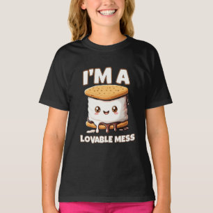 Kawaii S’mores I’m a Lovable Mess Cute Marshmallow T-Shirt