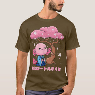 Kawaii Sakura Aolotl Japanese Sakura Aolotl Cherry T-Shirt