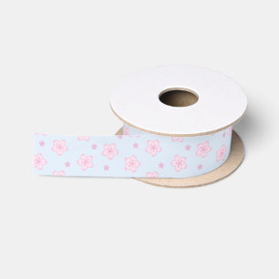 Kawaii Sakura Cherry Blossoms Satin Ribbon