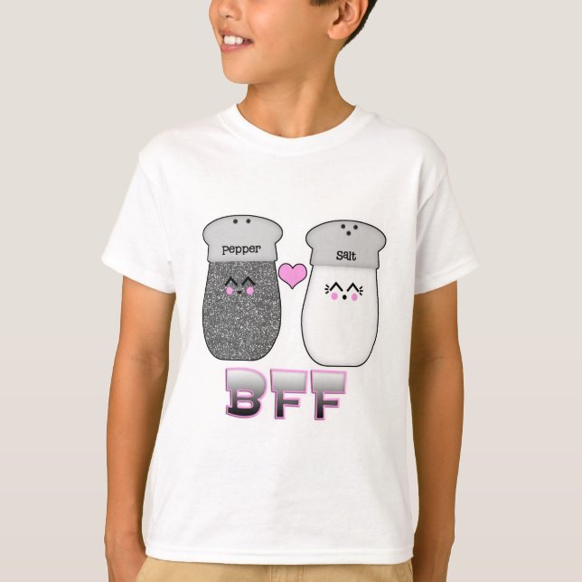 Kawaii Salt n Pepper BFF T-Shirt (Front)