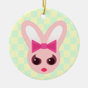 Kawaii Sassy Bunny Rabbit Girl Ornament