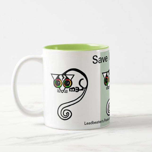  Kawaii- Save POSSUMS - Endangered - Australia Two-Tone Coffee Mug (Left)
