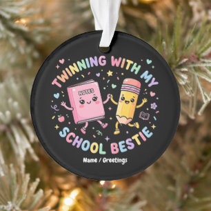 Kawaii School Bestie Twinning Friendship  Ornament
