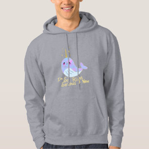 Kawaii Serious Narwhal Hoodie