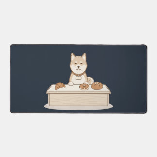 Kawaii Shiba Inu Bakery Desk Mat - Cute Dog Pastry