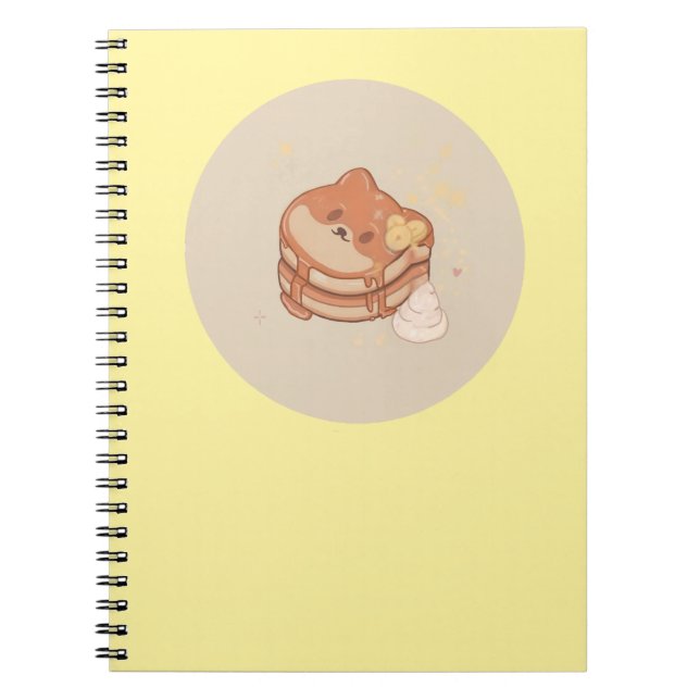 Kawaii Shiba Inu Bananas Carnet de crêpes (Devant)