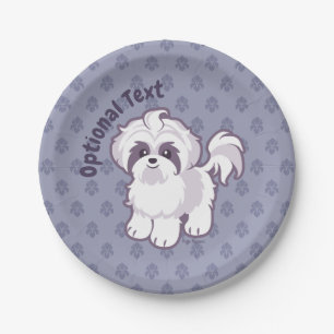Kawaii Shih Tzu Paper Plate