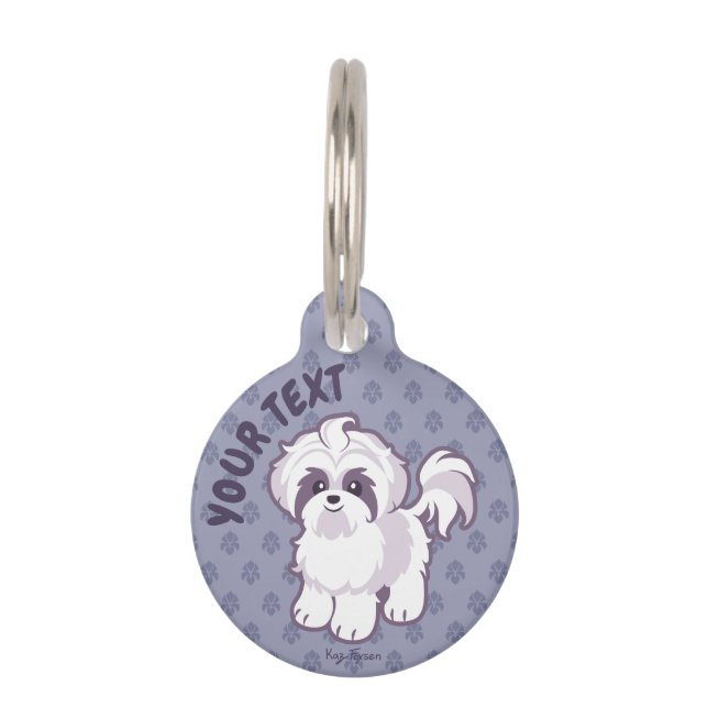 Kawaii Shih Tzu Pet Tag (Front)