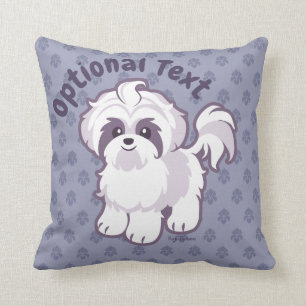 Kawaii Shih Tzu Throw Pillow