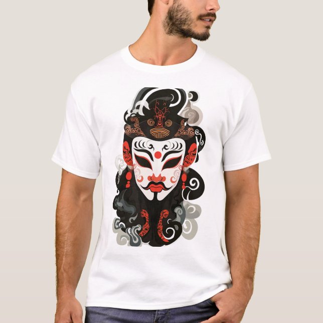 Kawaii Sichuan Opera Face Mask T-Shirt (Front)