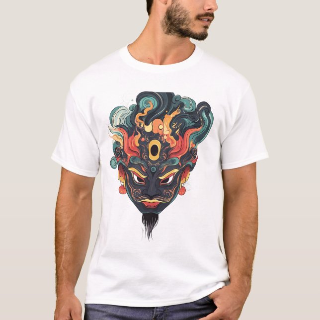 Kawaii Sichuan Opera Face Mask T-Shirt (Front)