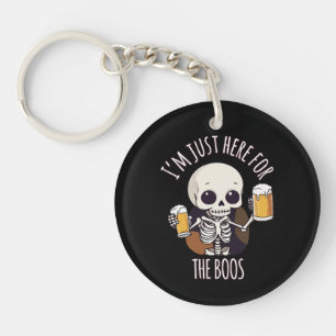 Kawaii Skeleton Halloween Oktoberfest Keychain